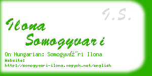 ilona somogyvari business card